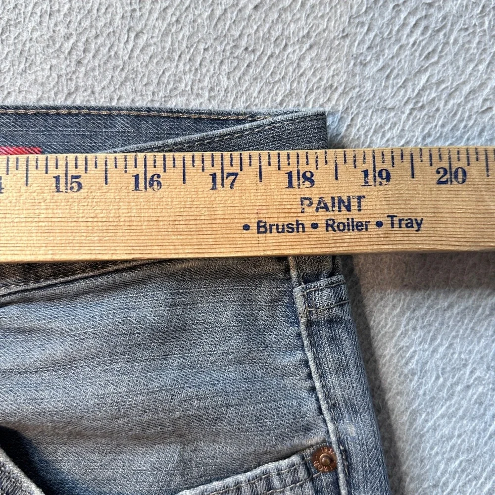 IZOD Jeans Mens 37x27 Blue‎ Slim Straight Fit Distressed Ripped Denim Pants